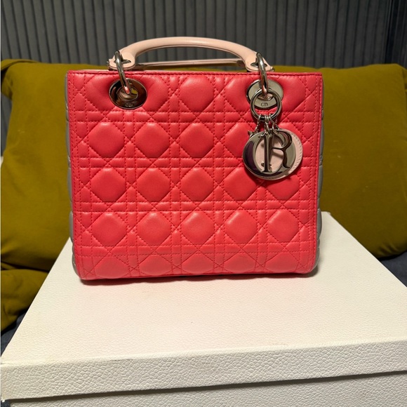 Dior Handbags - Tri color lady Dior medium